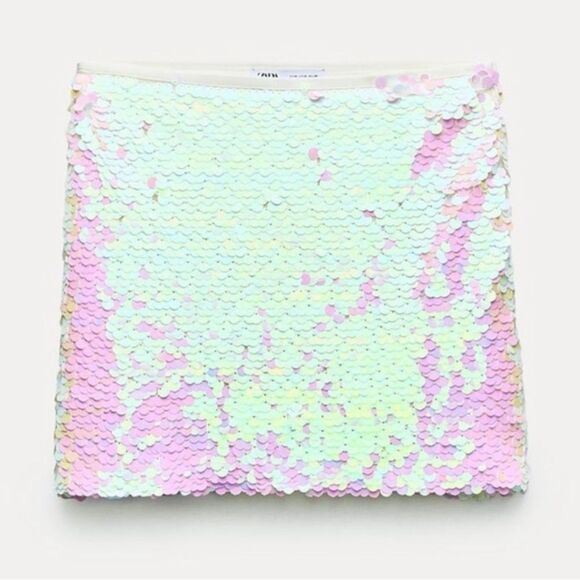 Zara Sequin mini Skirt - Picture 10 of 13